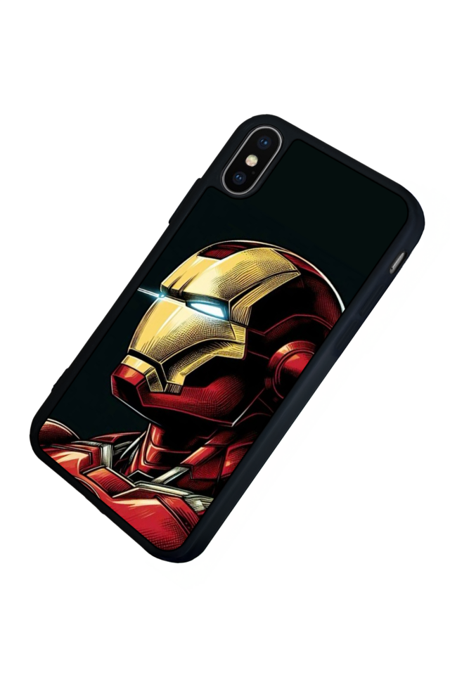 iPhone XS Max Uyumlu  Iron Man ( Demir Adam ) Tasarımlı Glossy Premium Kılıf
