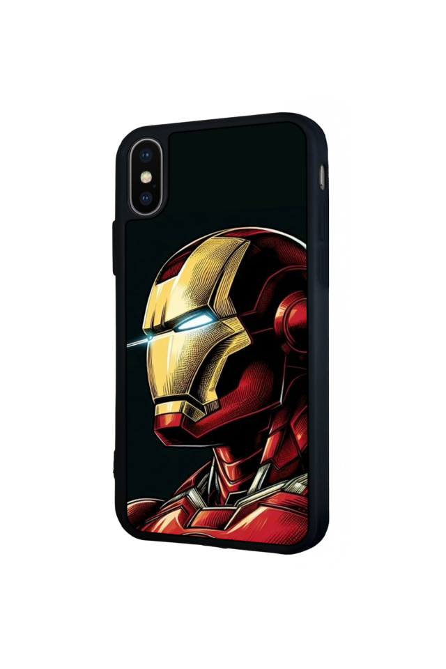 iPhone XS Max Uyumlu  Iron Man ( Demir Adam ) Tasarımlı Glossy Premium Kılıf