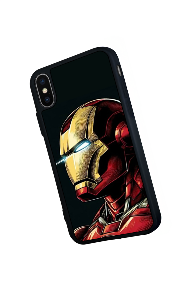 iPhone XS Max Uyumlu  Iron Man ( Demir Adam ) Tasarımlı Glossy Premium Kılıf