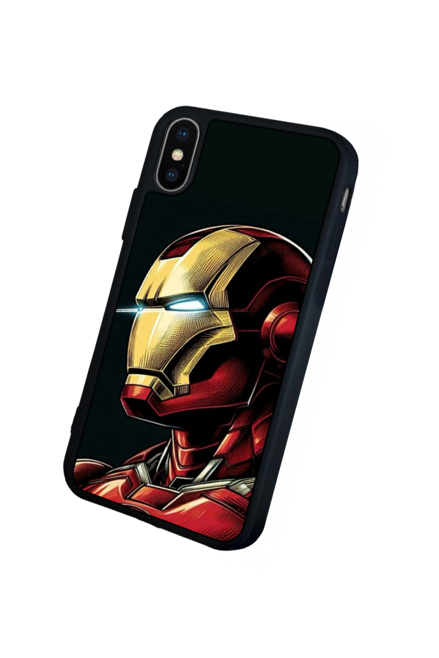 iPhone XS Max Uyumlu  Iron Man ( Demir Adam ) Tasarımlı Glossy Premium Kılıf