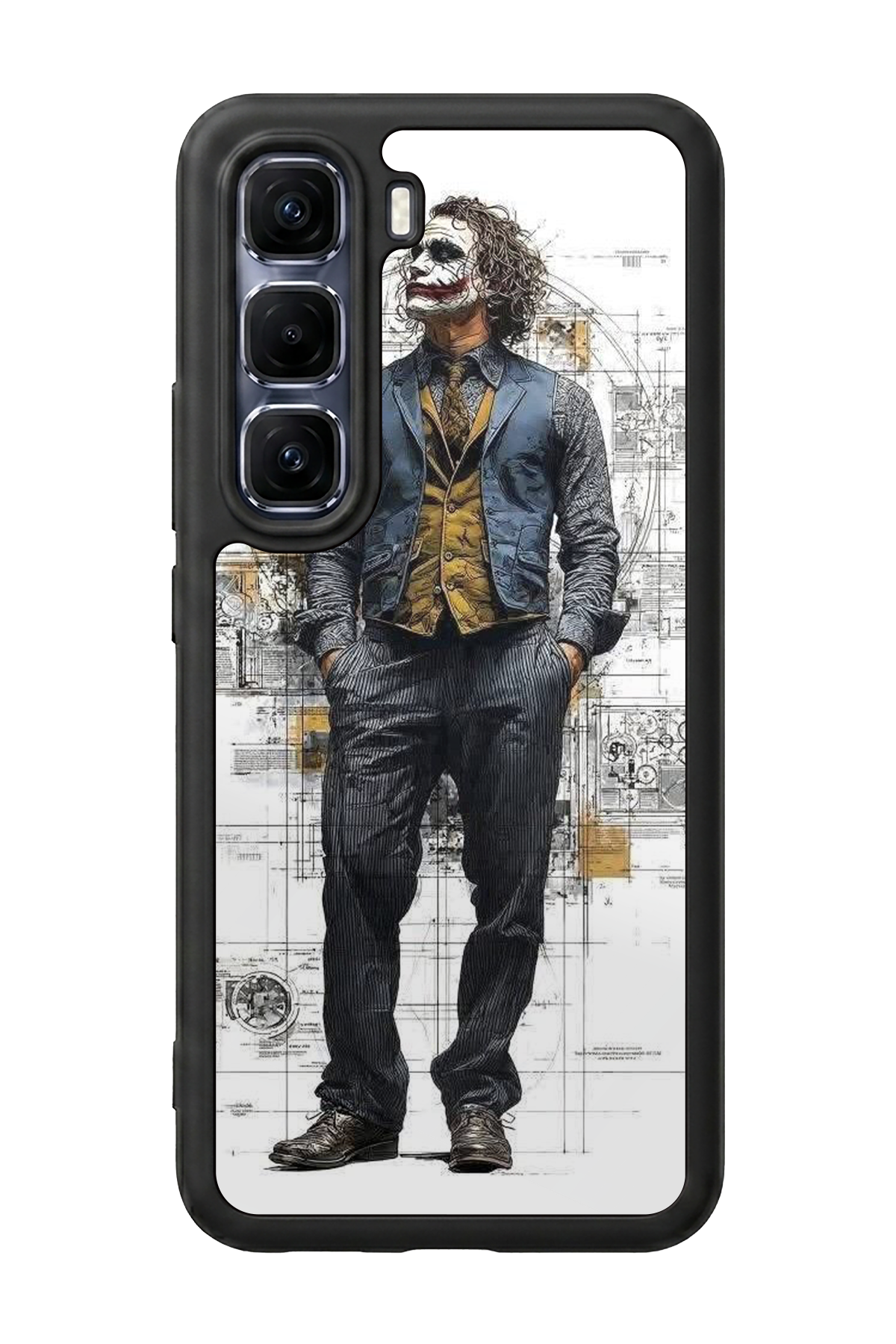 Infinix Hot 60 Pro Plus Uyumlu Joker Tasarımlı Glossy Premium Kılıf