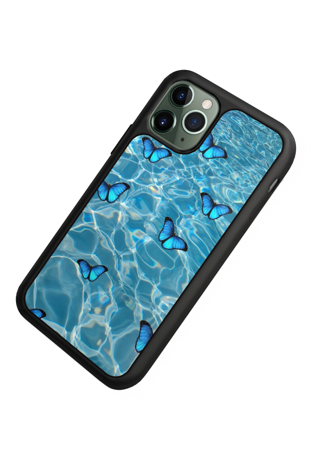 iPhone 11 Pro Uyumlu Kelebek Tasarımlı Glossy Premium Kılıf