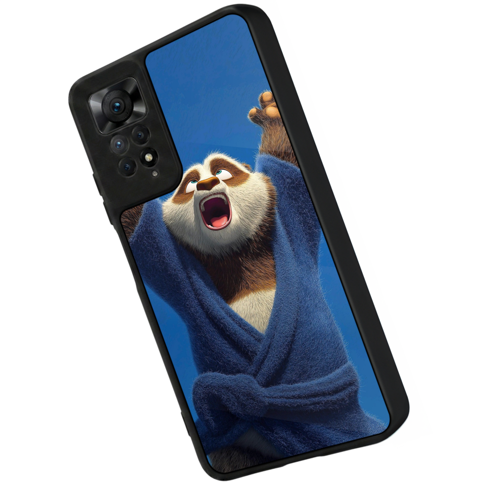 Xiaomi Redmi Note 11 Pro Uyumlu Kung Fu Panda Tasarımlı Glossy Premium Kılıf