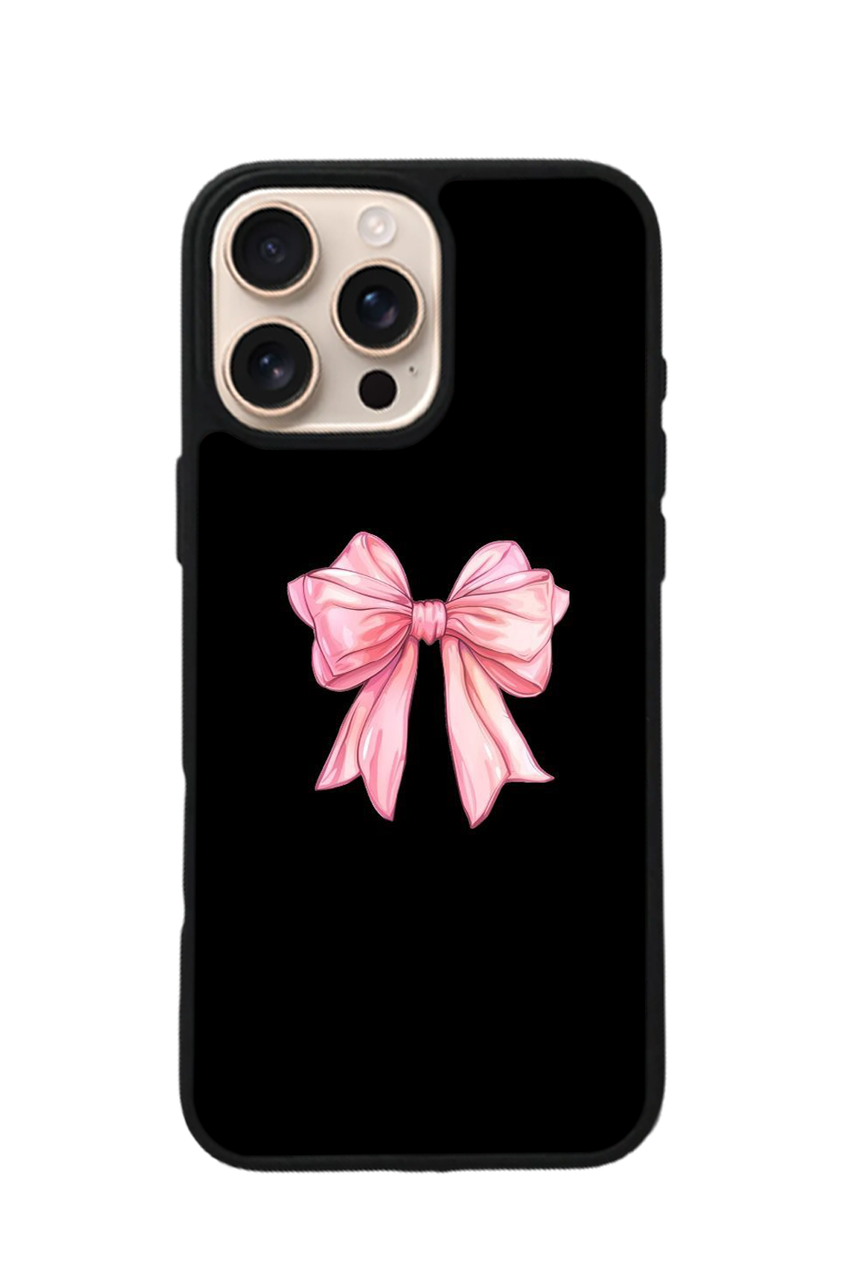 iPhone 15 Pro Max Uyumlu Kurdele Tasarımlı Glossy Premium Kılıf