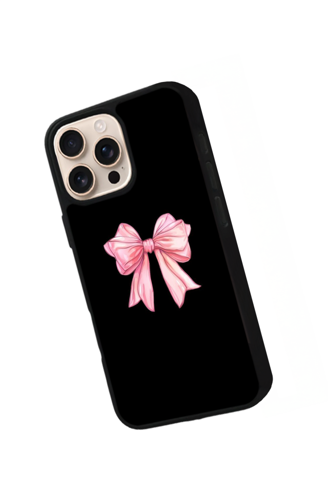 iPhone 15 Pro Max Uyumlu Kurdele Tasarımlı Glossy Premium Kılıf