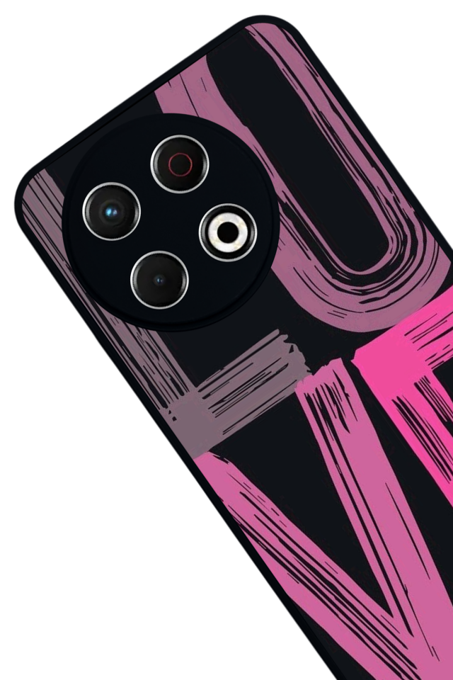 Tecno Spark 30 Pro Uyumlu Love Tasarımlı Glossy Premium Kılıf