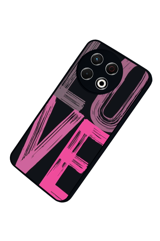 Tecno Spark 30 Pro Uyumlu Love Tasarımlı Glossy Premium Kılıf