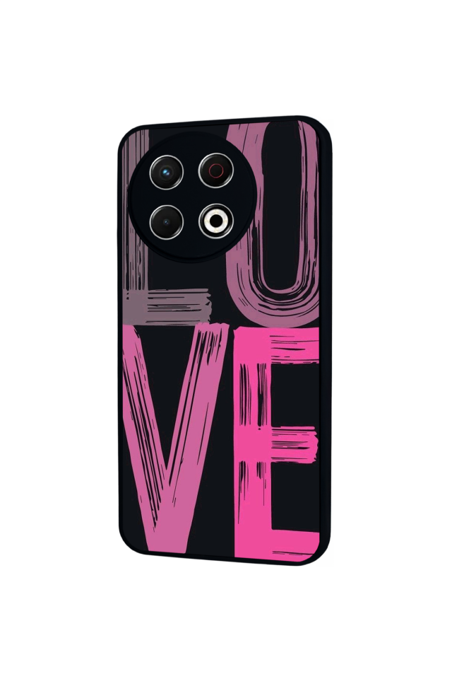 Tecno Spark 30 Pro Uyumlu Love Tasarımlı Glossy Premium Kılıf