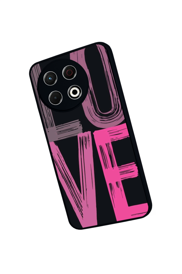 Tecno Spark 30 Pro Uyumlu Love Tasarımlı Glossy Premium Kılıf