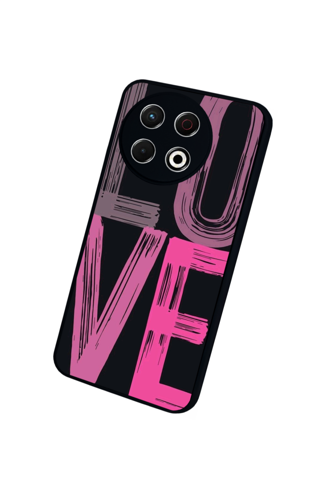 Tecno Spark 30 Pro Uyumlu Love Tasarımlı Glossy Premium Kılıf