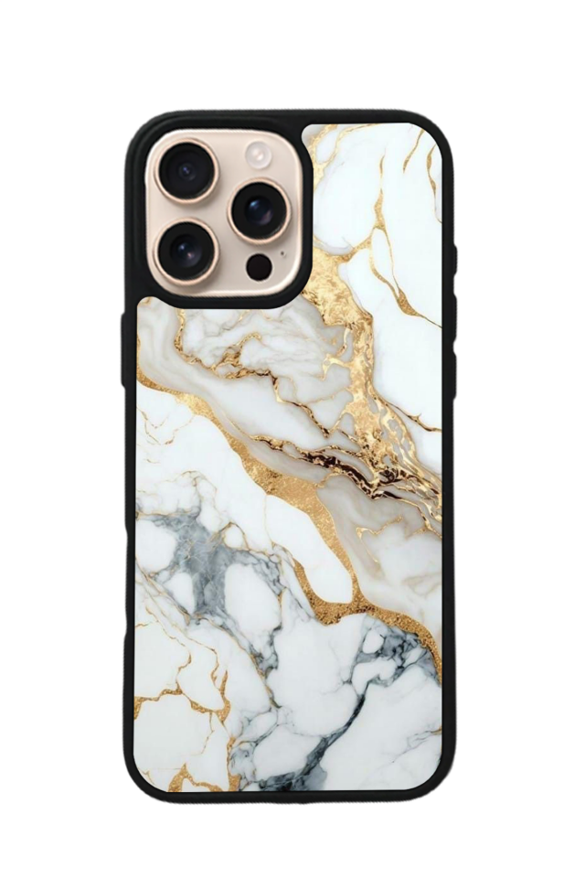iPhone 16 Pro Max Uyumlu Mermer Marble Tasarımlı Glossy Premium Kılıf