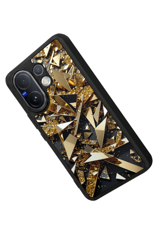 Vivo V60 Uyumlu Mermer Marble Tasarımlı Glossy Premium Kılıf