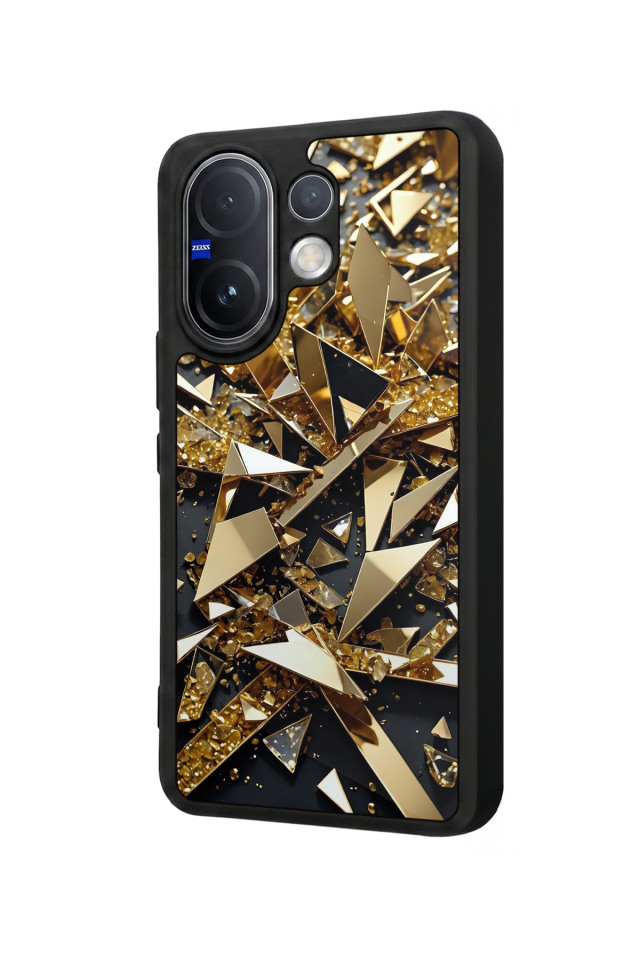 Vivo V60 Uyumlu Mermer Marble Tasarımlı Glossy Premium Kılıf