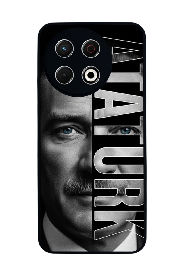 Tecno Spark 30 Pro Uyumlu Mustafa Kemal Ataturk Tasarımlı Glossy Premium Kılıf