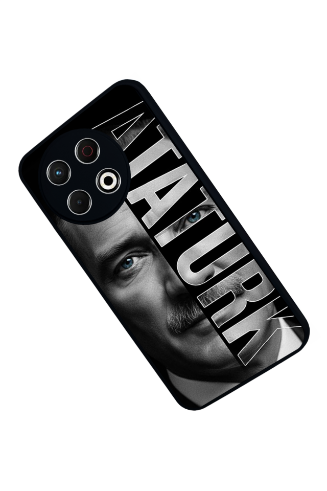 Tecno Spark 30 Pro Uyumlu Mustafa Kemal Ataturk Tasarımlı Glossy Premium Kılıf