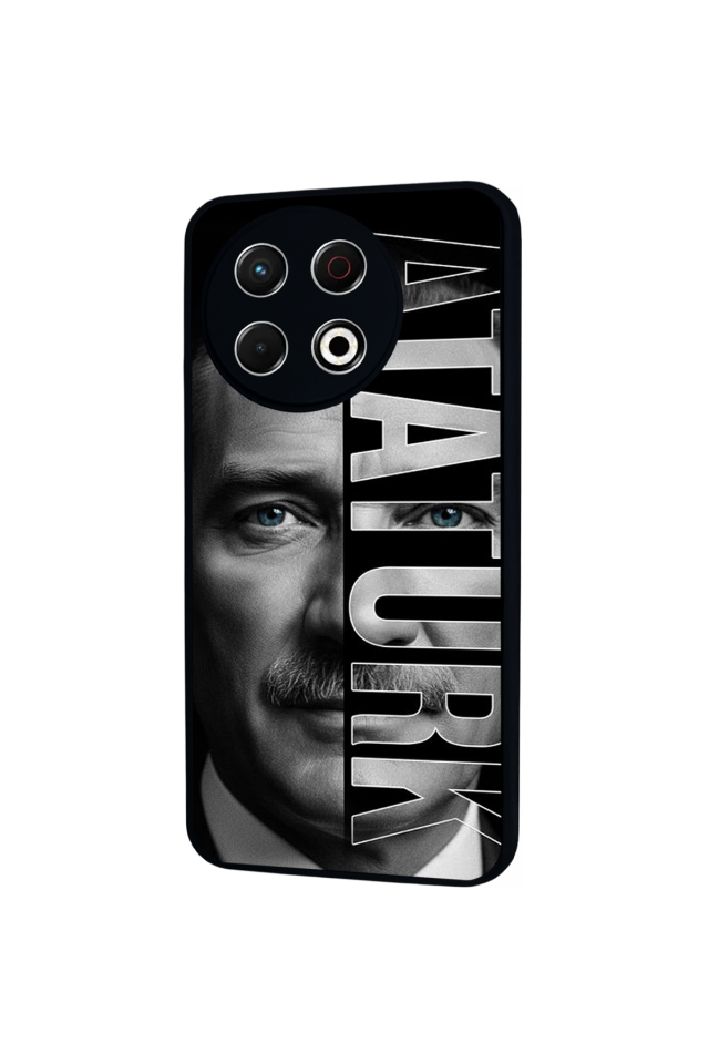 Tecno Spark 30 Pro Uyumlu Mustafa Kemal Ataturk Tasarımlı Glossy Premium Kılıf