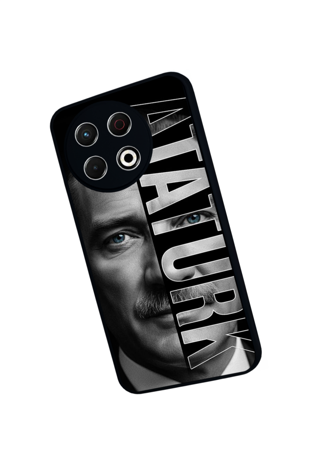 Tecno Spark 30 Pro Uyumlu Mustafa Kemal Ataturk Tasarımlı Glossy Premium Kılıf