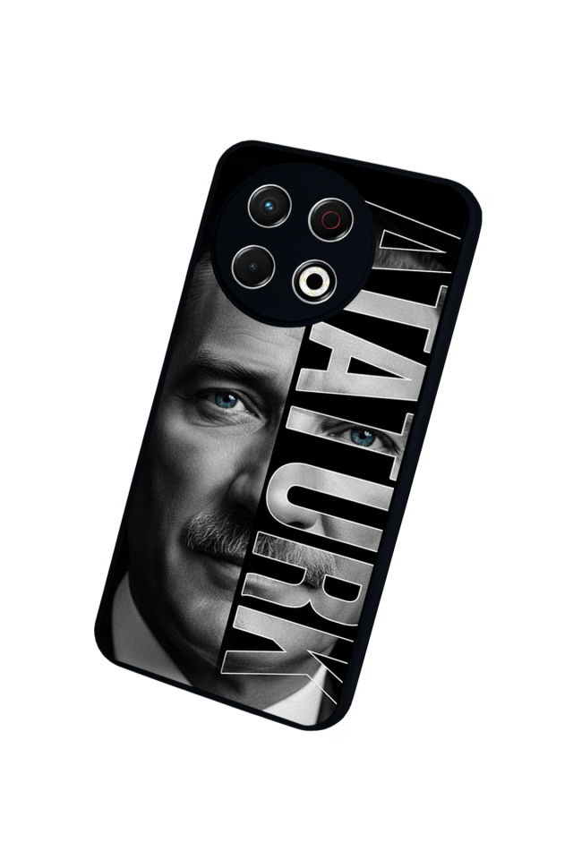 Tecno Spark 30 Pro Uyumlu Mustafa Kemal Ataturk Tasarımlı Glossy Premium Kılıf