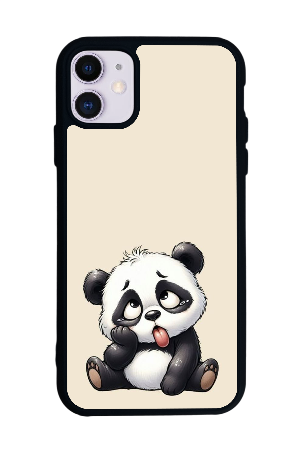 iPhone 11 Uyumlu Panda Tasarımlı Glossy Premium Kılıf