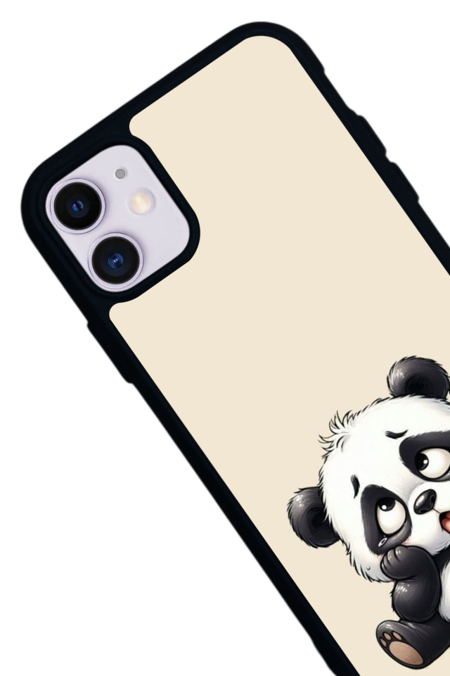 iPhone 11 Uyumlu Panda Tasarımlı Glossy Premium Kılıf