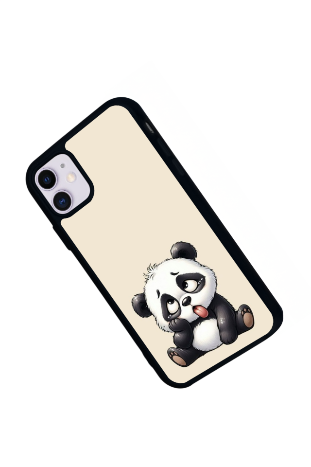 iPhone 11 Uyumlu Panda Tasarımlı Glossy Premium Kılıf