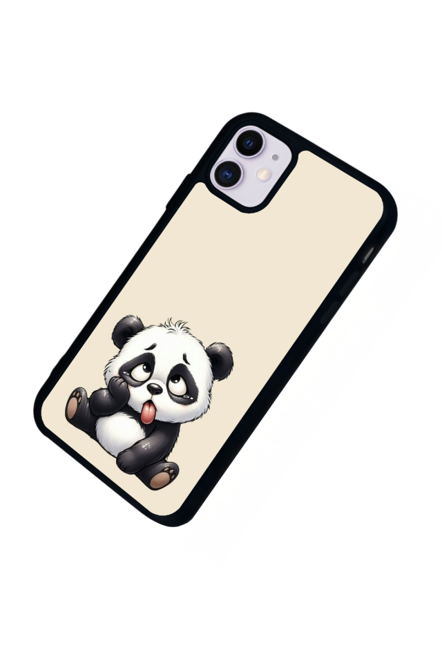 iPhone 11 Uyumlu Panda Tasarımlı Glossy Premium Kılıf