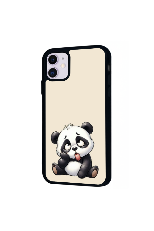 iPhone 11 Uyumlu Panda Tasarımlı Glossy Premium Kılıf