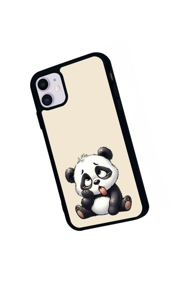 iPhone 11 Uyumlu Panda Tasarımlı Glossy Premium Kılıf