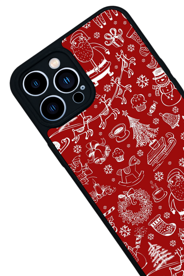 iPhone 13 Pro Max Uyumlu Yilbasi Christmas Tasarımlı Glossy Premium Kılıf