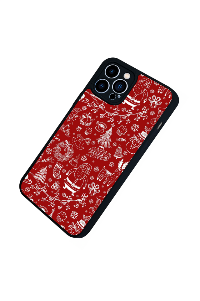 iPhone 13 Pro Max Uyumlu Yilbasi Christmas Tasarımlı Glossy Premium Kılıf