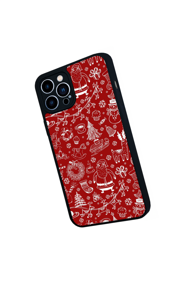 iPhone 13 Pro Max Uyumlu Yilbasi Christmas Tasarımlı Glossy Premium Kılıf
