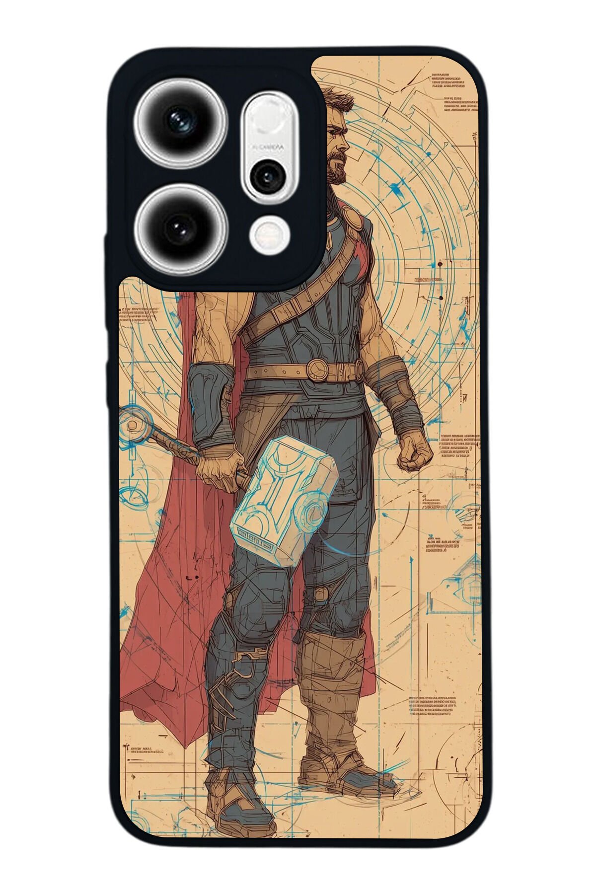 Oppo Reno 14 Uyumlu Thor Tasarımlı Glossy Premium Kılıf