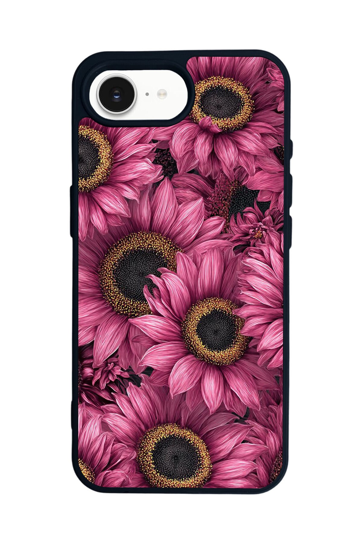 iPhone 16E Uyumlu Cicek Tasarımlı Glossy Premium Kılıf