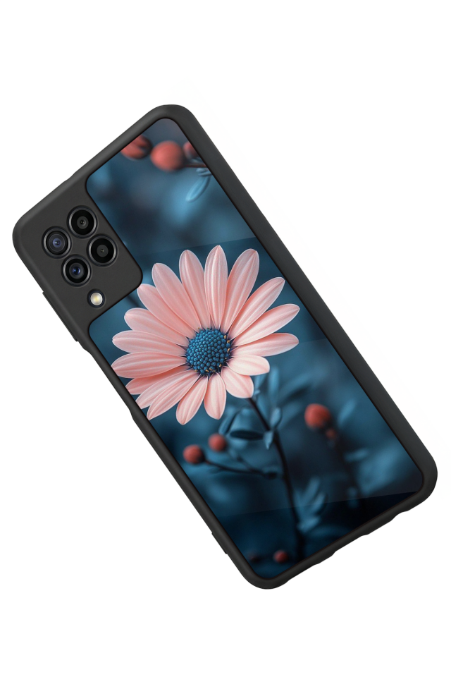 Samsung Galaxy M32 Uyumlu Cicek Tasarımlı Glossy Premium Kılıf