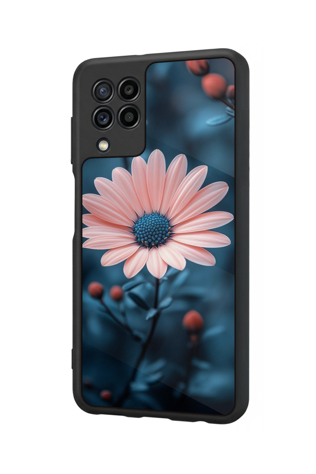 Samsung Galaxy M32 Uyumlu Cicek Tasarımlı Glossy Premium Kılıf