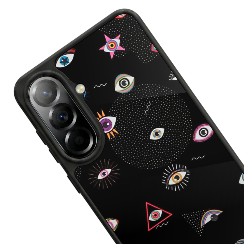 Samsung Galaxy A37 Uyumlu Göz Tasarımlı Glossy Premium Kılıf