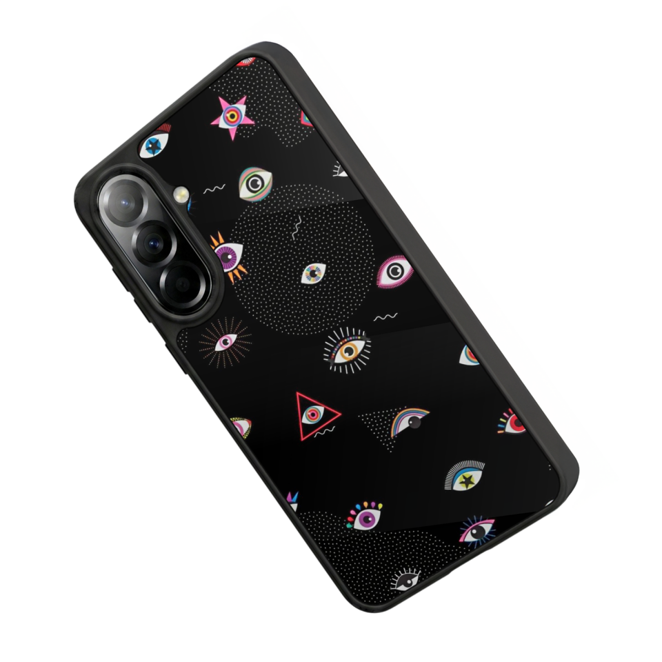 Samsung Galaxy A37 Uyumlu Göz Tasarımlı Glossy Premium Kılıf