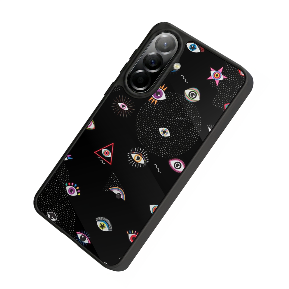 Samsung Galaxy A37 Uyumlu Göz Tasarımlı Glossy Premium Kılıf