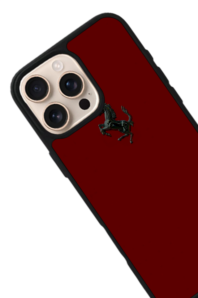 iPhone 16 Pro Uyumlu Kirmizi Tasarımlı Glossy Premium Kılıf