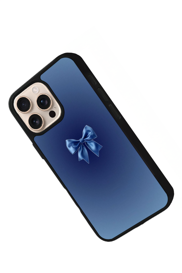 iPhone 15 Pro Max Uyumlu Kurdele Tasarımlı Glossy Premium Kılıf