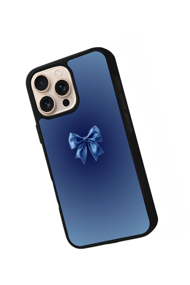 iPhone 15 Pro Max Uyumlu Kurdele Tasarımlı Glossy Premium Kılıf