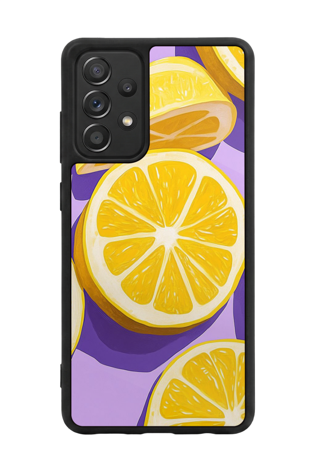 Samsung Galaxy A72 Uyumlu Limon Tasarımlı Glossy Premium Kılıf