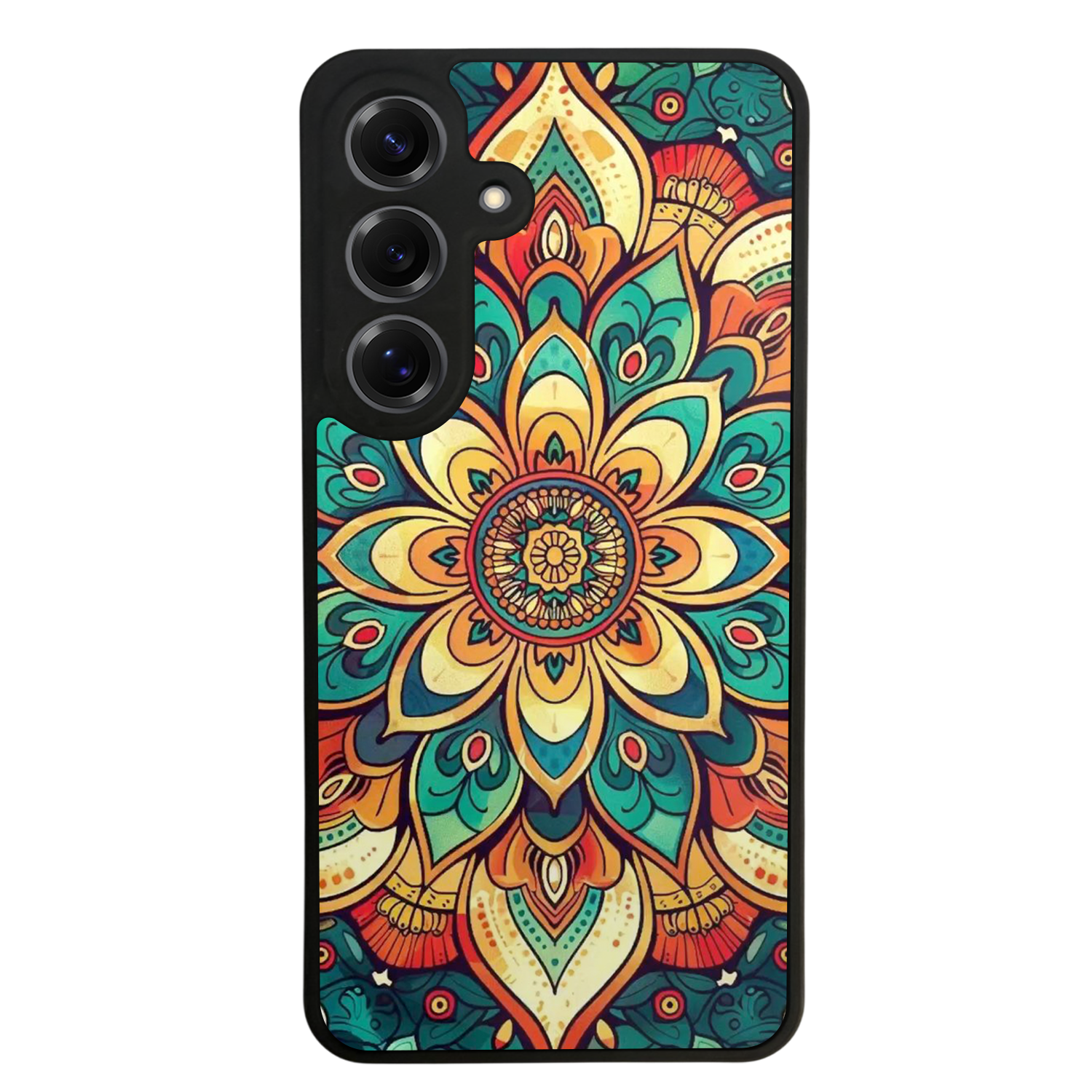 Samsung Galaxy S25 Uyumlu Mandala Tasarımlı Glossy Premium Kılıf