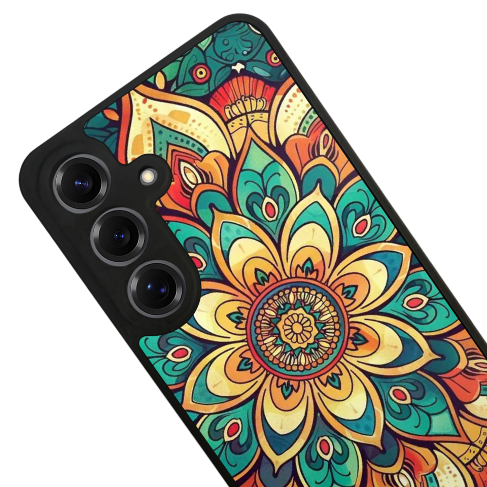 Samsung Galaxy S25 Uyumlu Mandala Tasarımlı Glossy Premium Kılıf