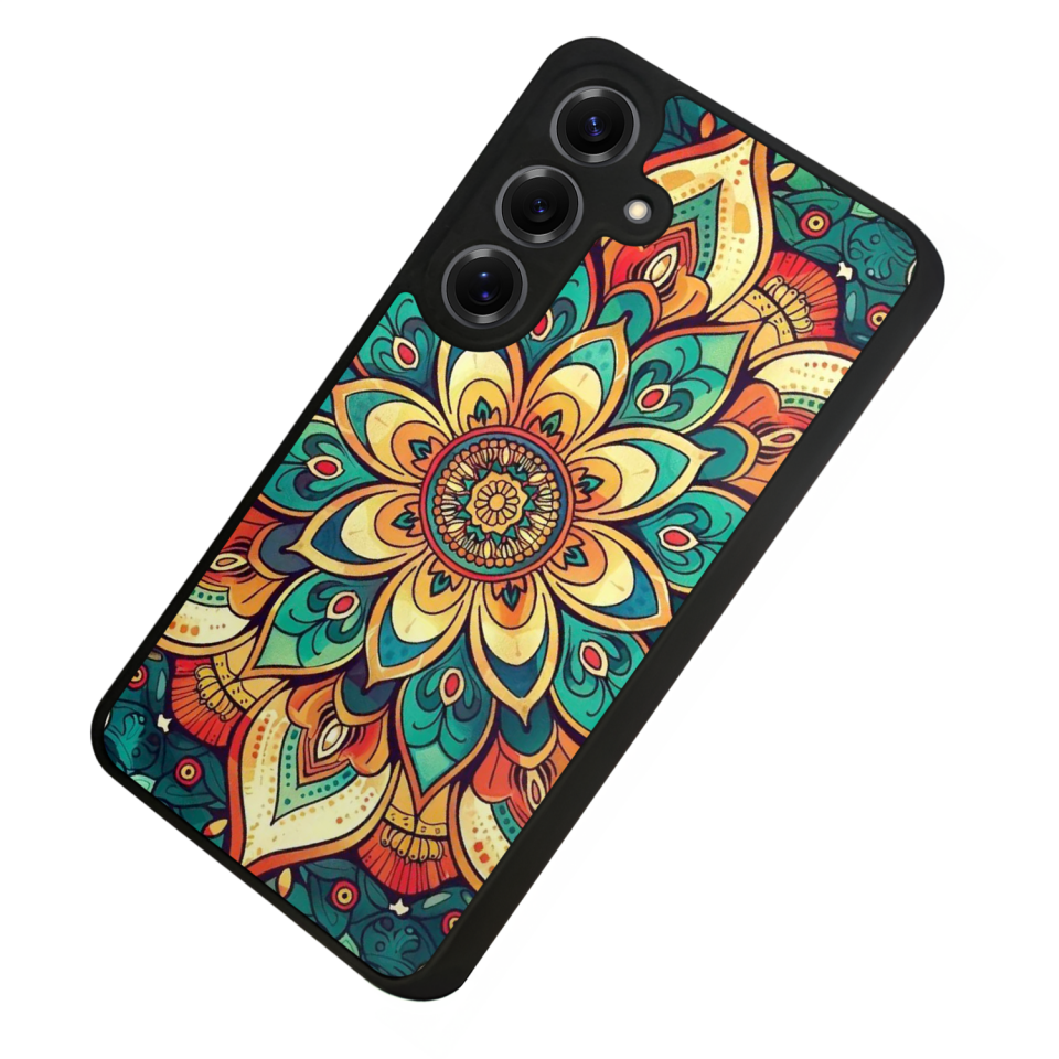 Samsung Galaxy S25 Uyumlu Mandala Tasarımlı Glossy Premium Kılıf