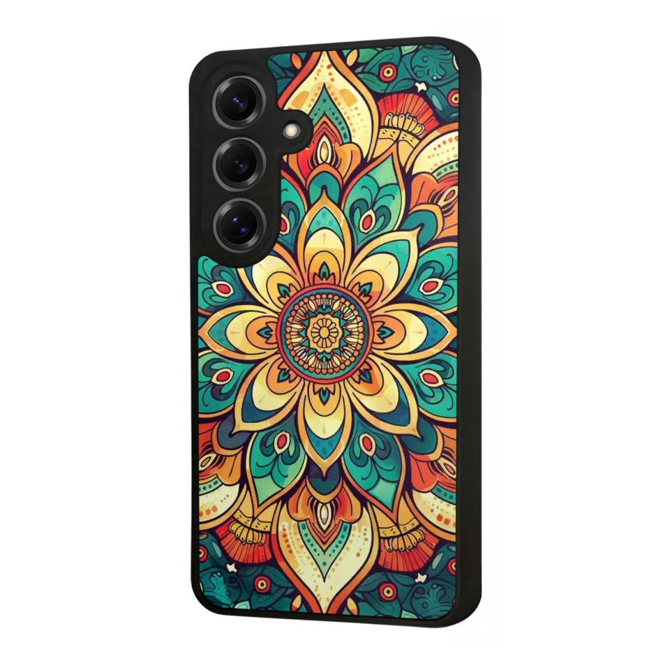 Samsung Galaxy S25 Uyumlu Mandala Tasarımlı Glossy Premium Kılıf