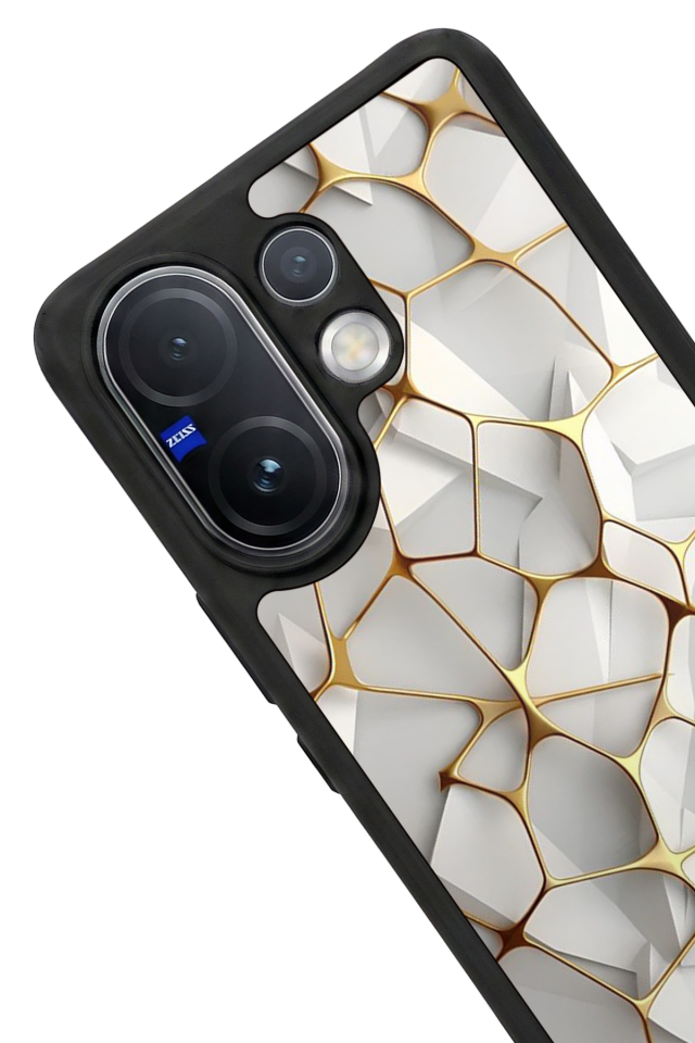 Vivo V60 Uyumlu Mermer Marble Tasarımlı Glossy Premium Kılıf