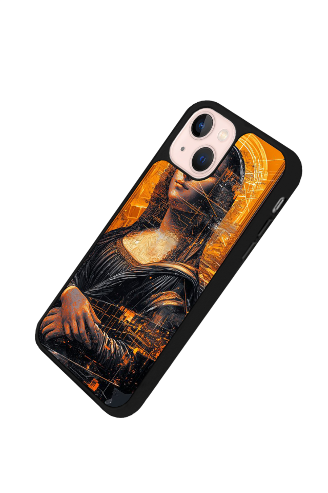 iPhone 15 Plus Uyumlu Monalisa Tasarımlı Glossy Premium Kılıf