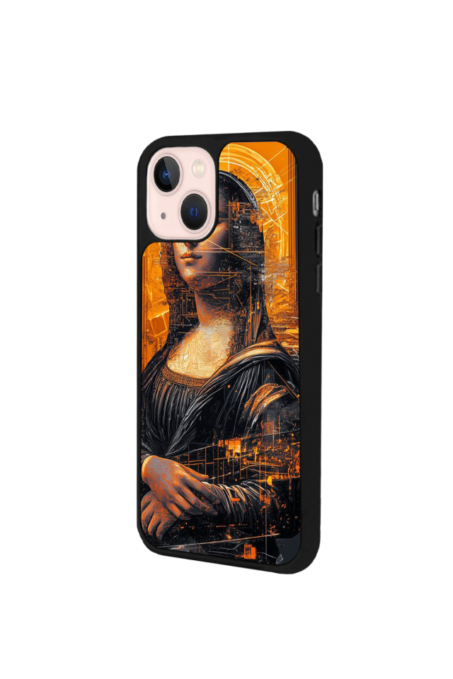 iPhone 15 Plus Uyumlu Monalisa Tasarımlı Glossy Premium Kılıf