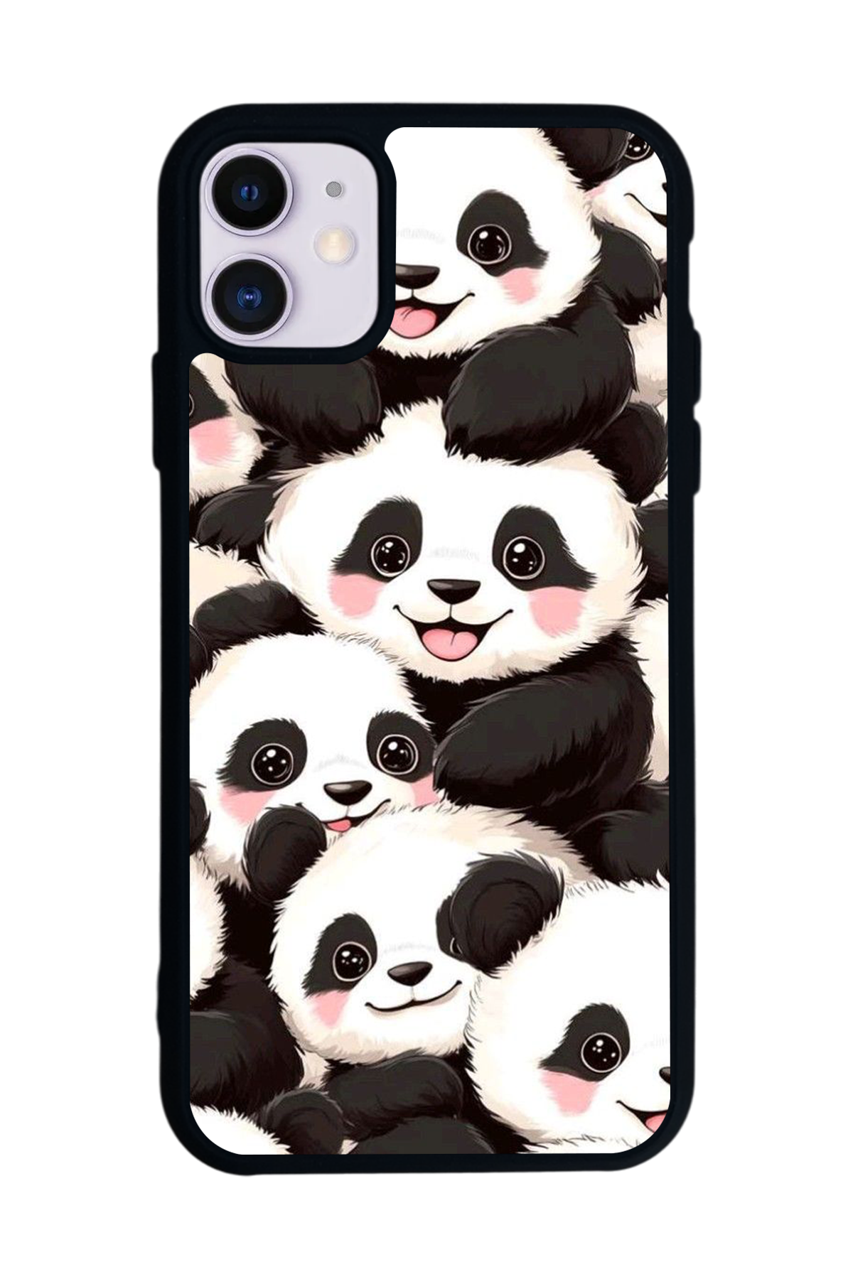 iPhone 11 Uyumlu Panda Tasarımlı Glossy Premium Kılıf